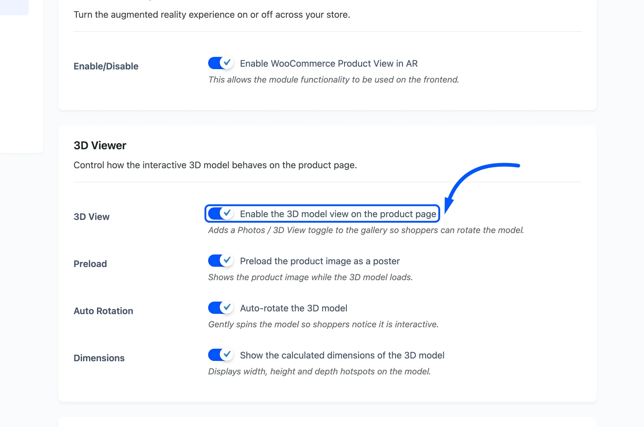 The 3D View checkbox
