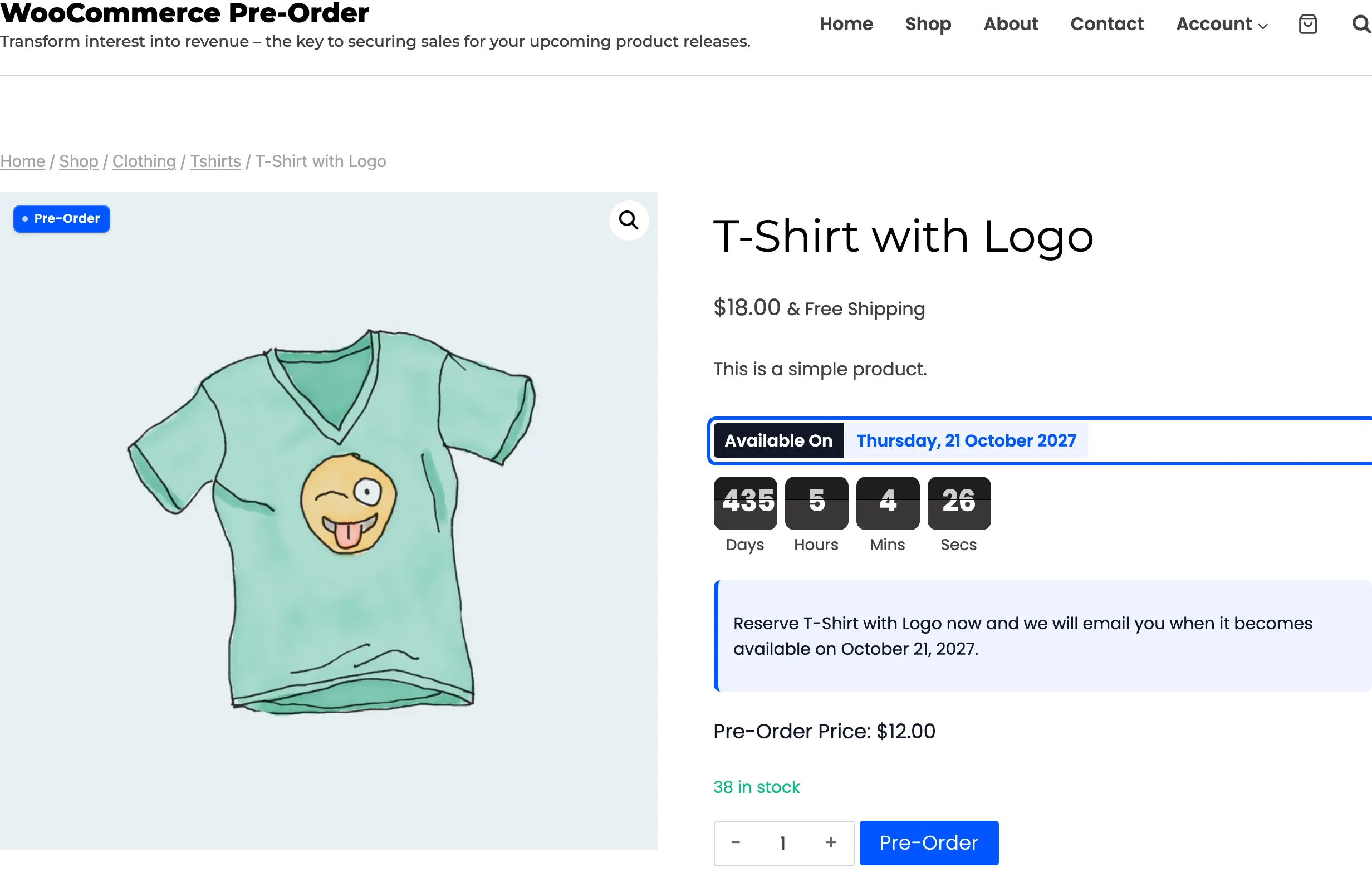 The Available On line with its release date