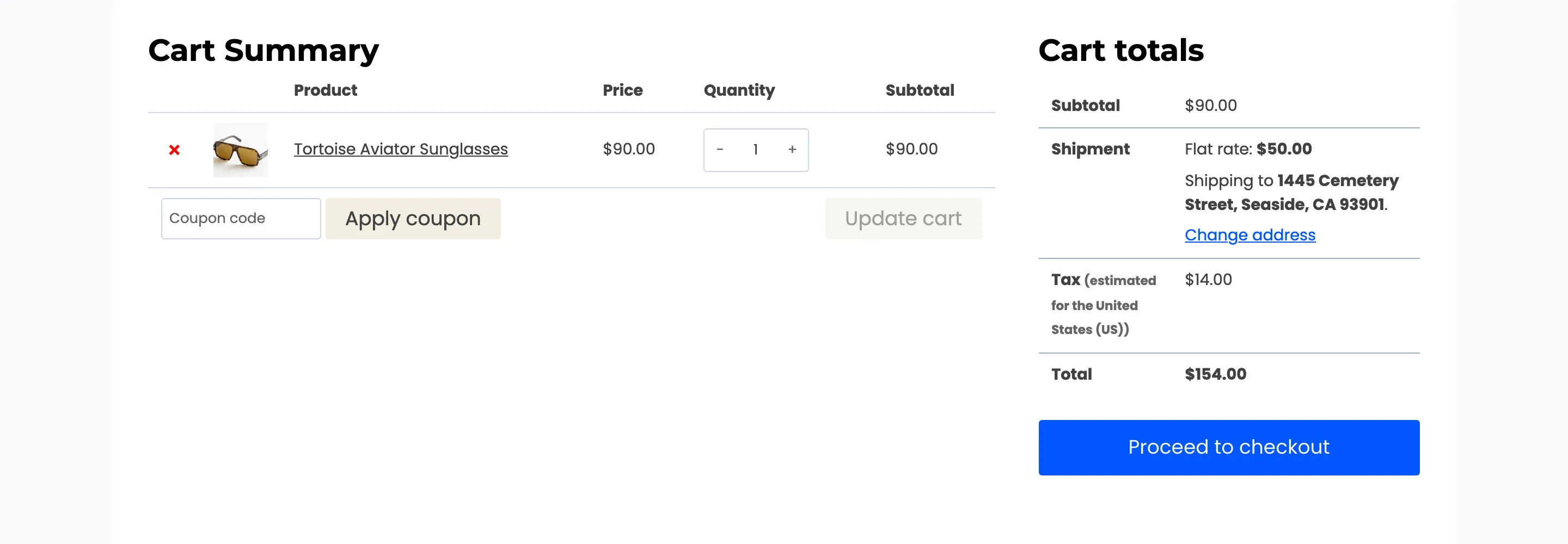 With Block Purchases off, a hidden product reached the cart through a link and shows $90.00