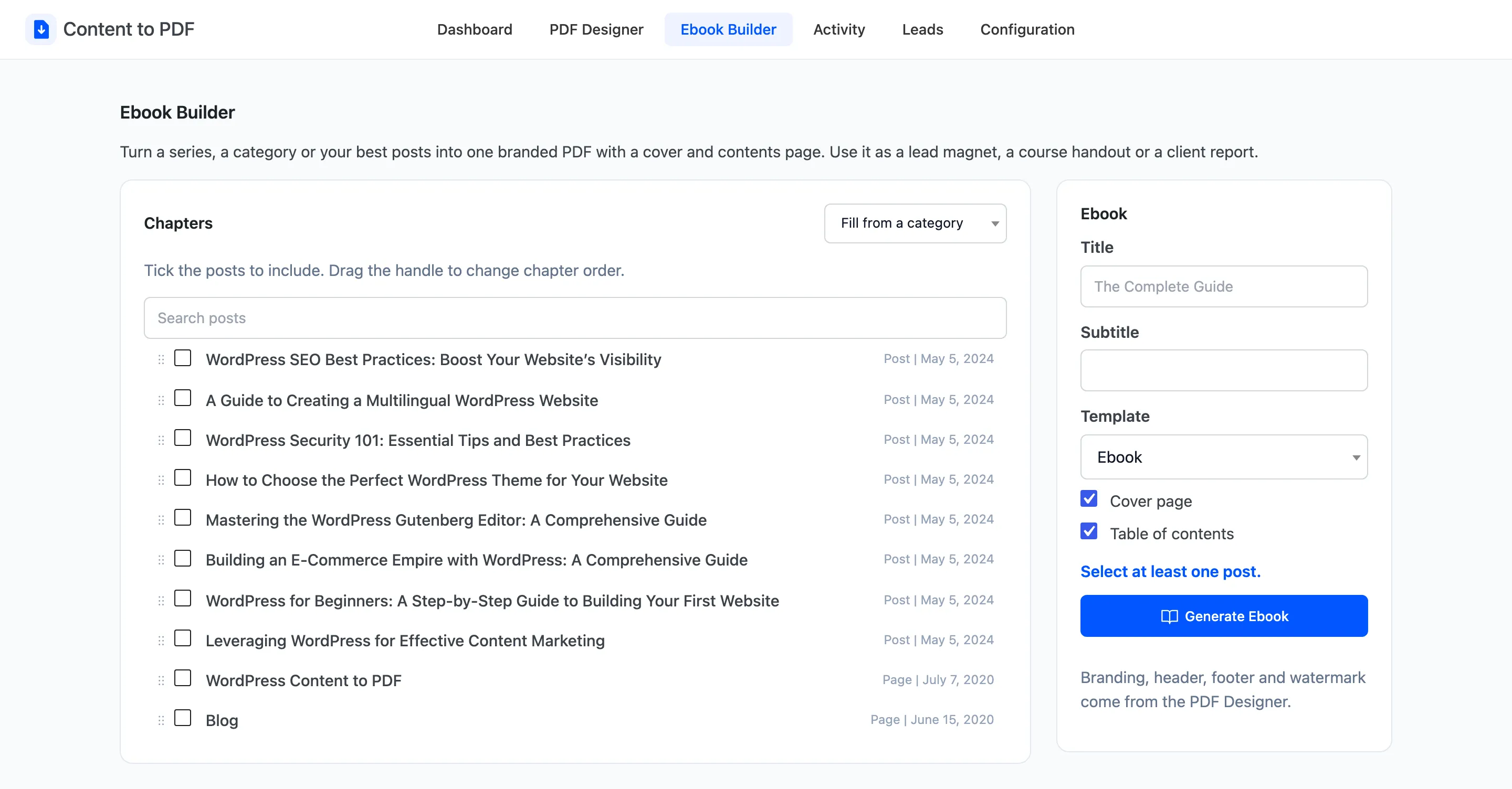 The Ebook Builder