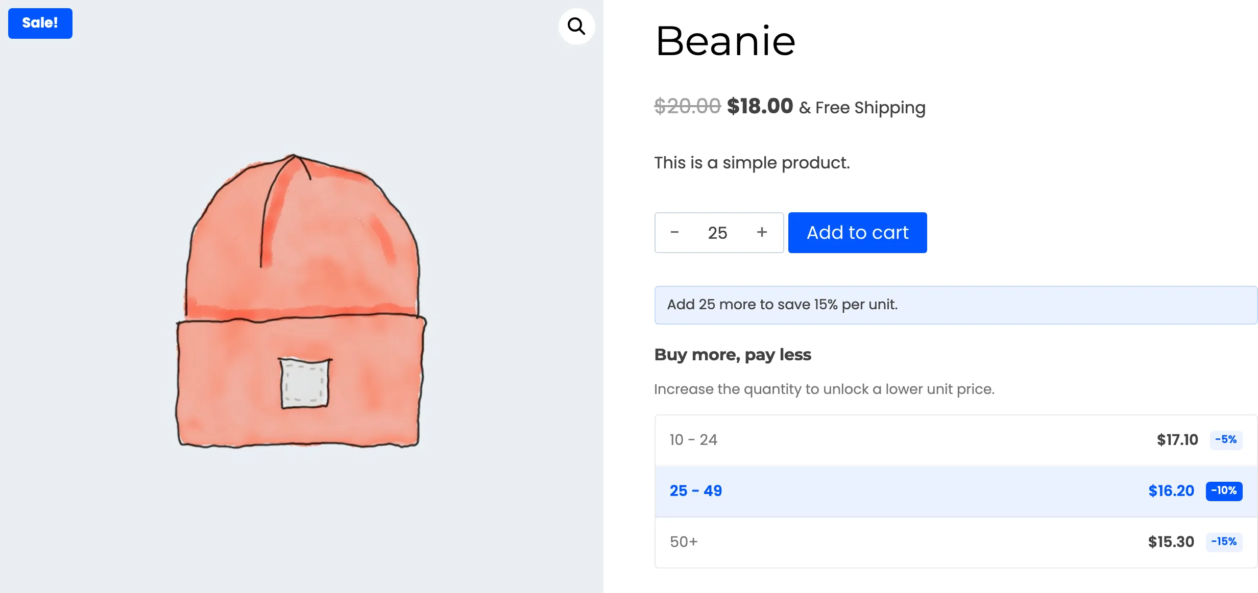 The compact list layout, with a price and a saving chip on each line