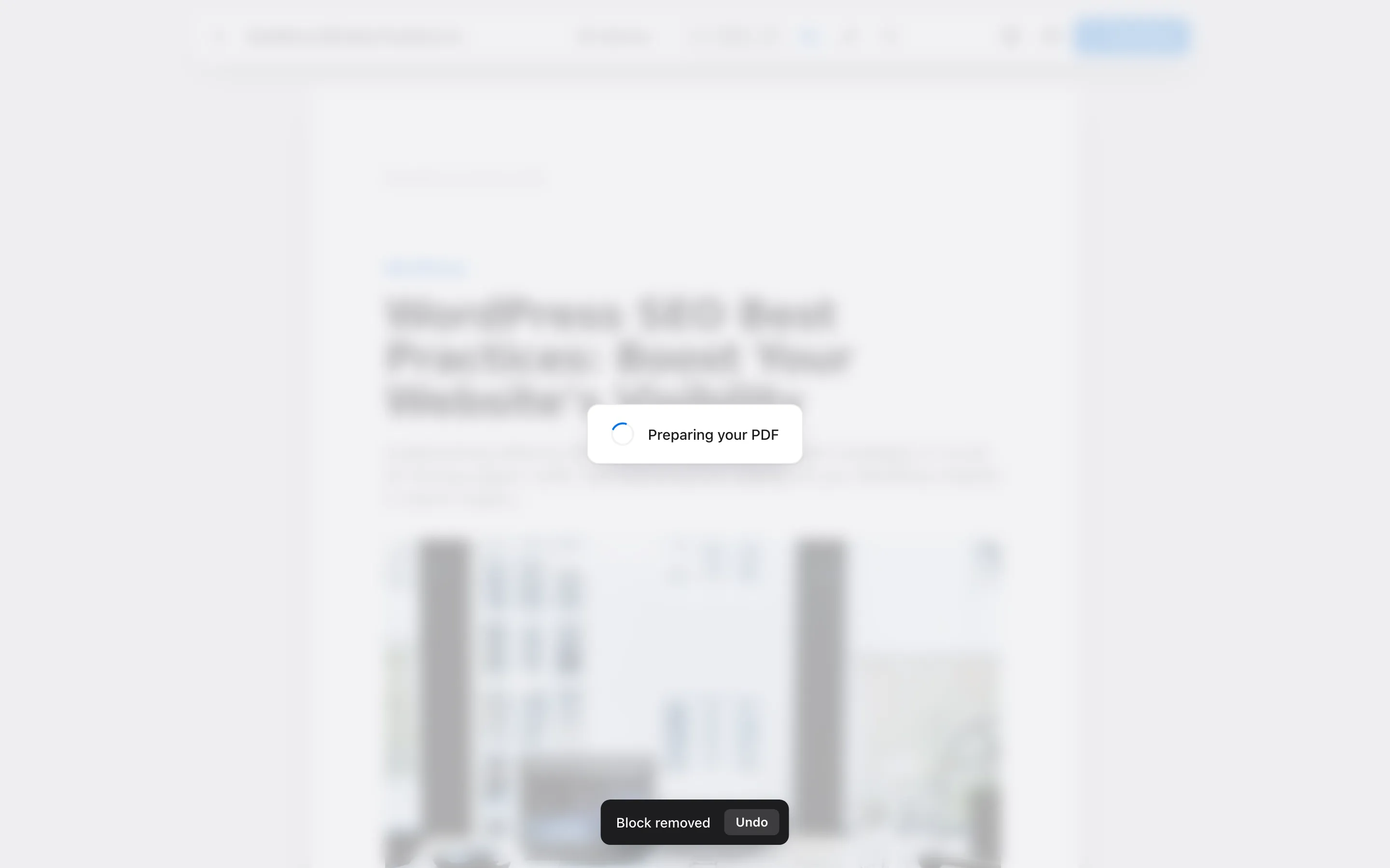The Preparing your PDF message