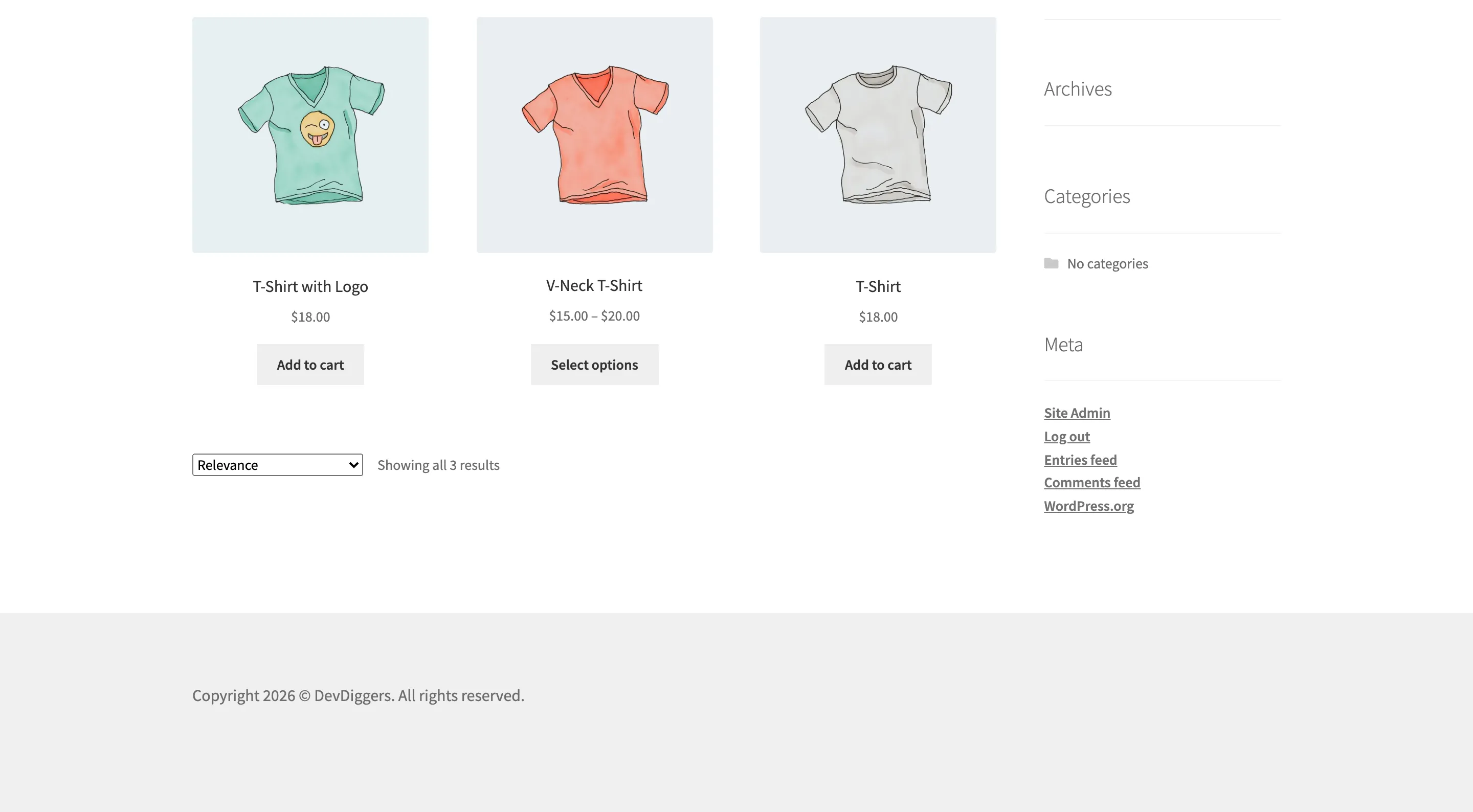 The plain search results a keyword chip leads to