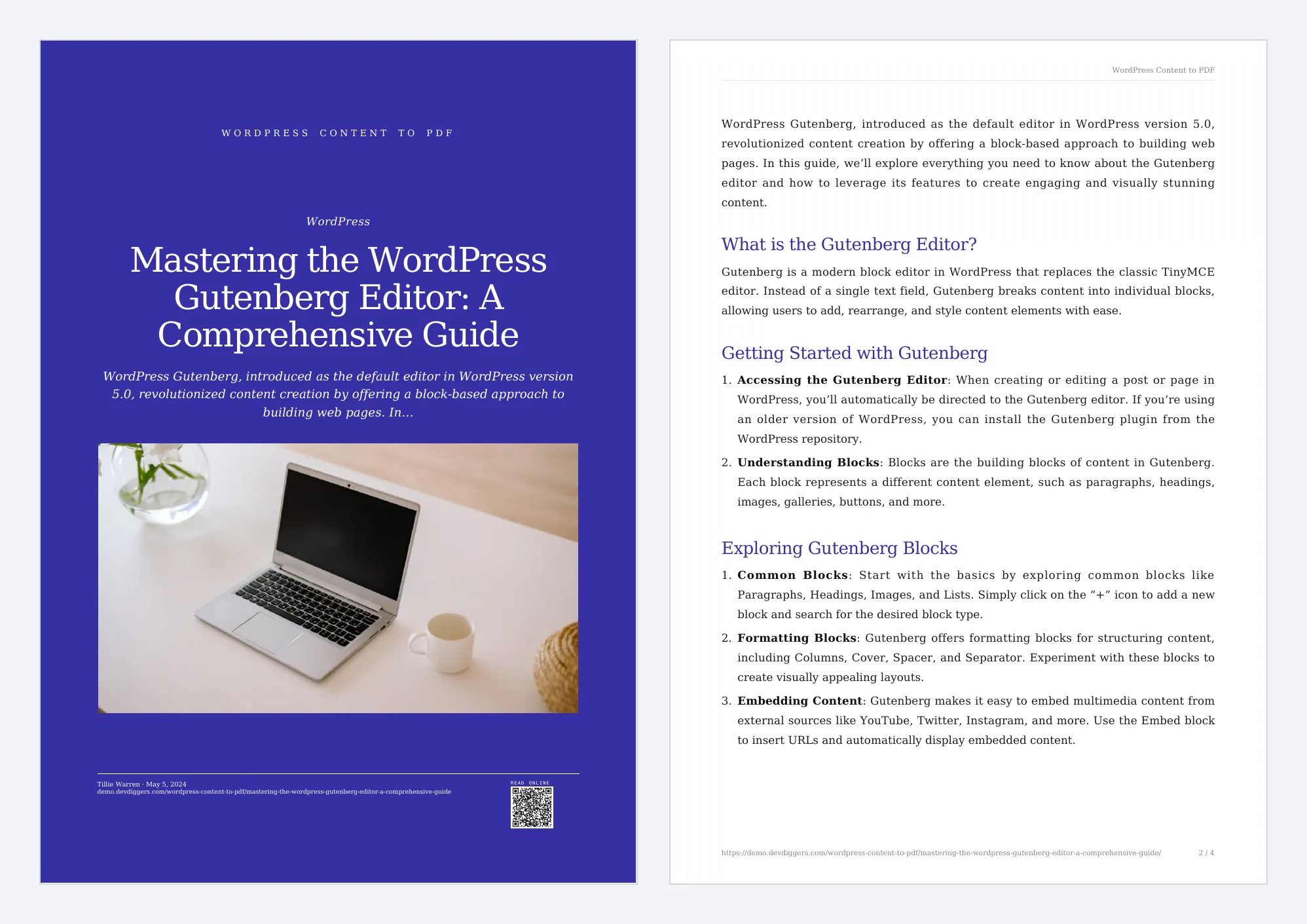 Ebook: cover and first page