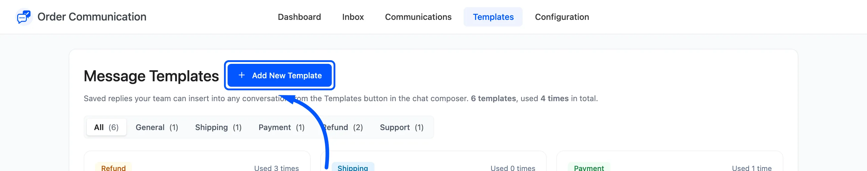 The Add New Template button