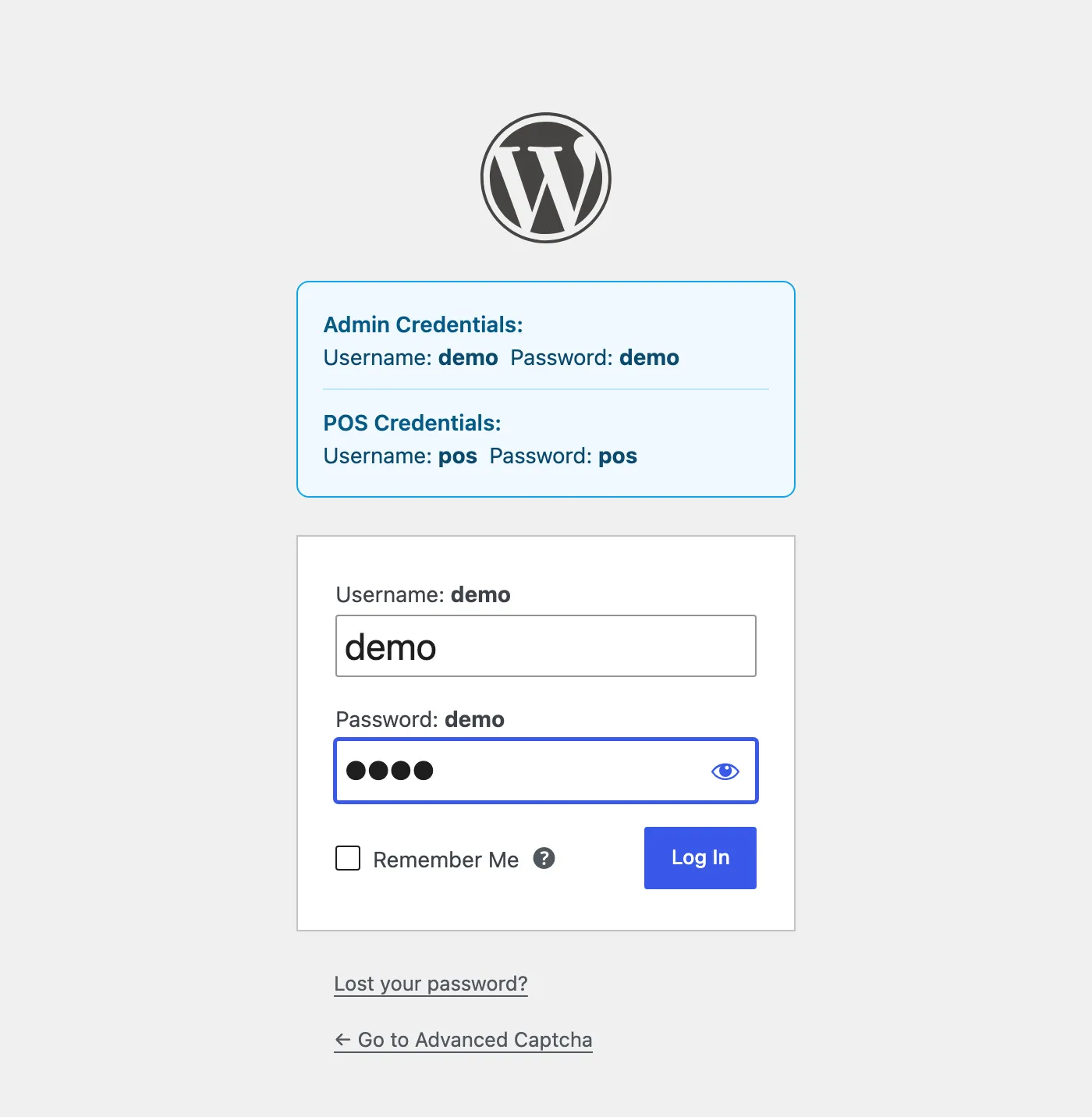 A trusted visitor’s login page: no CAPTCHA at all